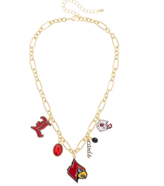 Louisville Cardinals Gameday Charm Necklace