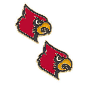 Louisville Cardinals Enamel Logo Stud Earrings