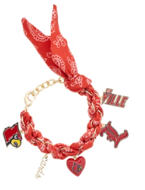 Louisville Cards Bandana Charm Bracelet