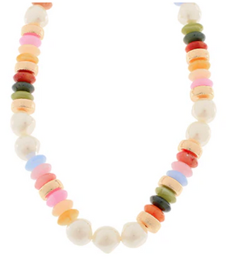 Pearl & Rondelle Bead Necklace