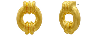 Gold Geometric Metal Earrings