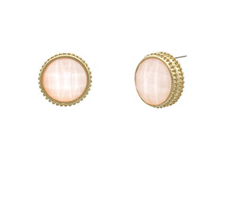 Ivory Faceted Stone Earrings