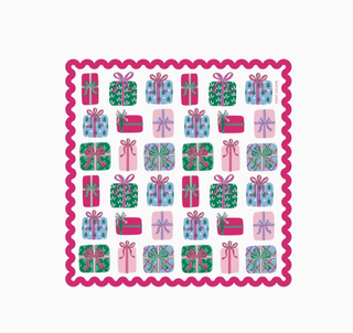 cocktail napkins with a present design