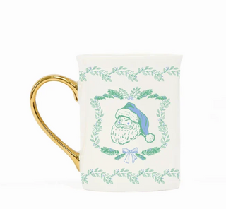 Yuletide Santa Gold Handle Mug