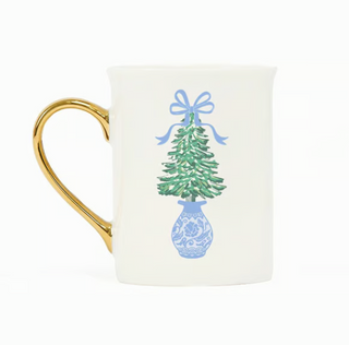 Winter Pines Gold Handle Mug