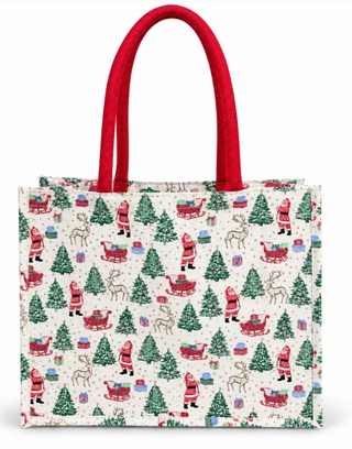 Santa tote bag on a white background
