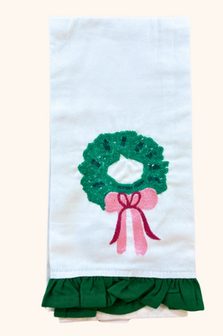 Sequin Wreath Tea Towel