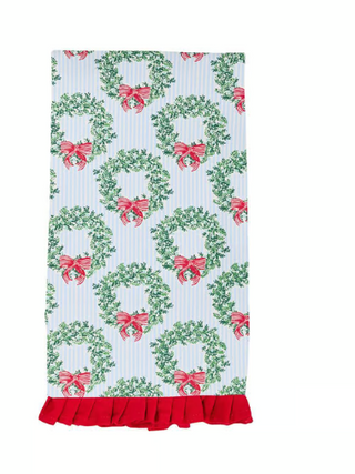 Wreath & Ribbon Tea Towel