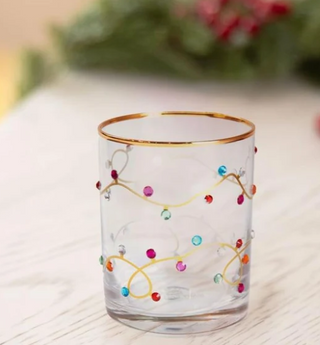 Rhinestone Lights Cocktail Glass