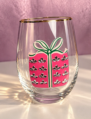 Wrapped in Cheer Wine Glass