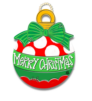 Red Dot Christmas Bulb Door Hanger