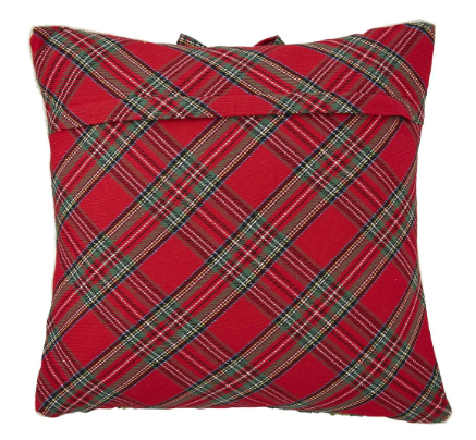 Tree Tartan Hooked Pillow