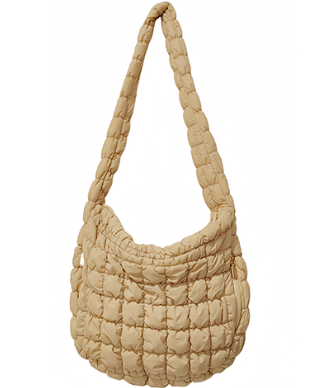 Khaki Quilted Cloud Bag