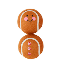 Gingerbread Dog Tennis Ball Set