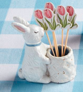 Blue Bunny Toothpick Holder