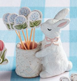 Pink Bunny Toothpick Holder