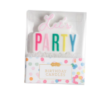 Lets Party Cake Candle