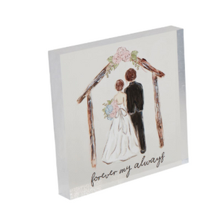 Forever Acrylic Wedding Plaque