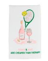 Tennis Wine Tea Towel