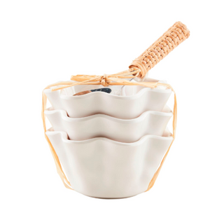 Ruffle Melamine Tidbit Set