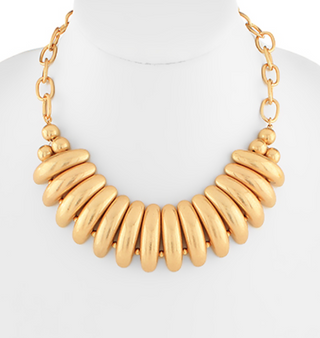 Vintage Gold Dome Necklace