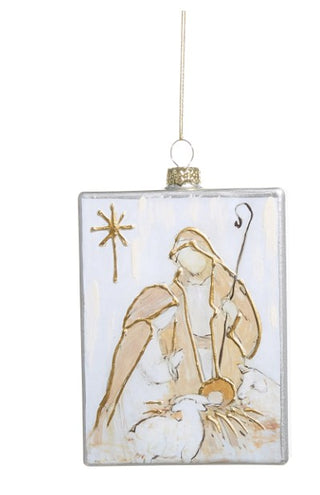 Rectangle Nativity Ornaments