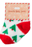 Chenille Christmas Infant Socks