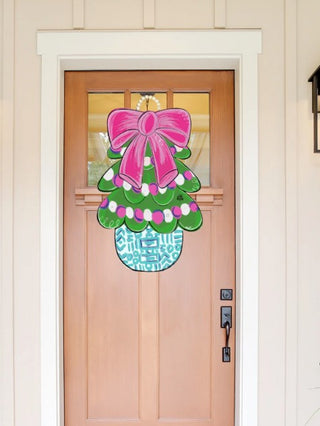 Pink Chinoiserie Tree Door Hanger