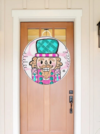 Pink Nutcracker Circle Door Hanger