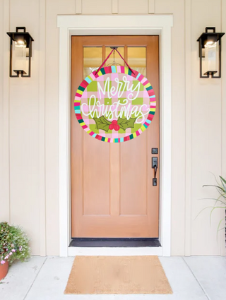 Merry Christmas Jewel Door Hanger
