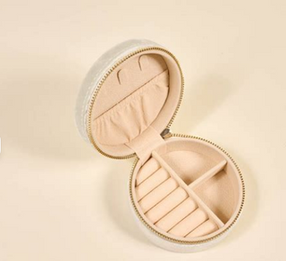 Bride Round Velvet Jewelry Case