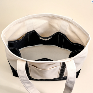 Black Signature Canvas Tote
