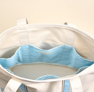 Light Blue Signature Canvas Tote