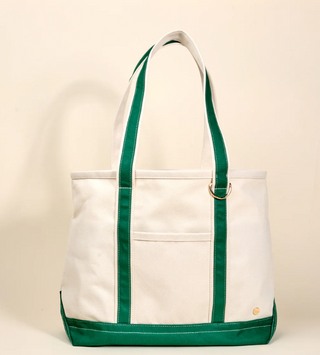 Dark Green Signature Canvas Tote