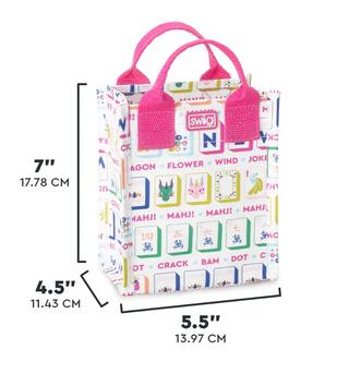 Mini Mahjong Reusable Swig Bag