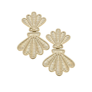 Shelia Sculpted Wicker Earrings