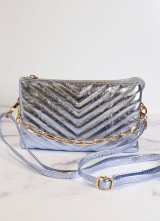 Sherman Quilted Purse Metallic