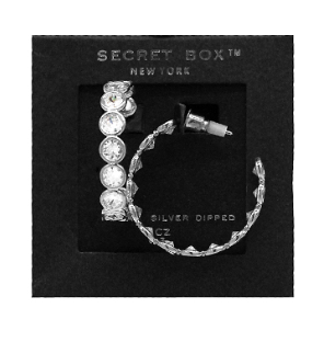 Silver CZ Open Hoop