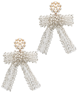 Silver Ribbon Earring