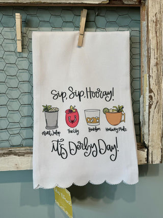 Sip Sip Hooray Scallop Towel