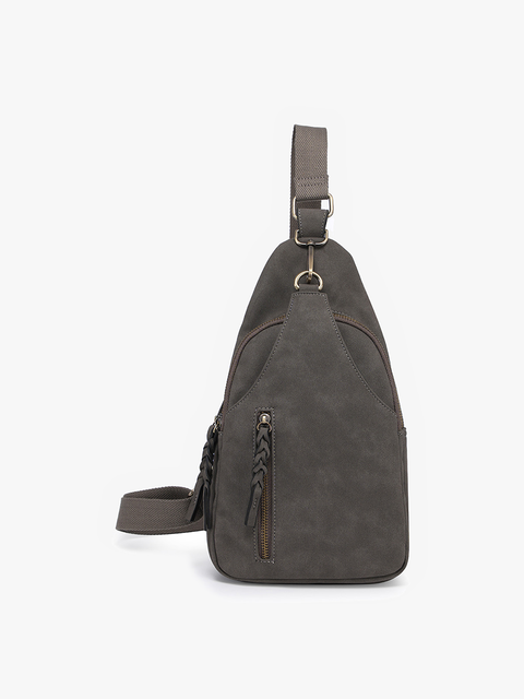 Slate Suede Nikki Sling Bag