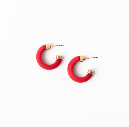 Small Red&Black Amanda Earring