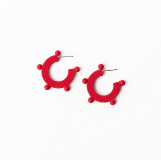 Small Red Astrid Earring