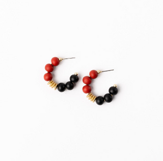 Small Red&Black Kelly Earring