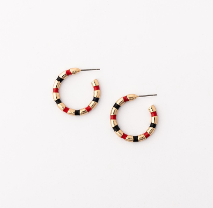 Small Red&Black Nellie Earring