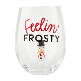 Snowman Icon Wine Glass