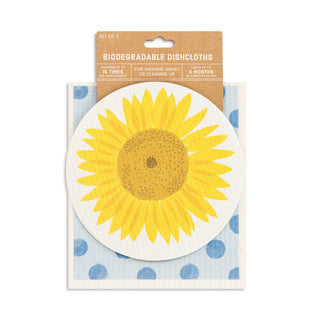 Sunflower Biodegradable Dish Cloths Set