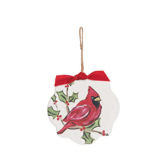 Cardinal Wooden Ornament