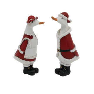Mr. & Mrs. Claus Duck Decor Set