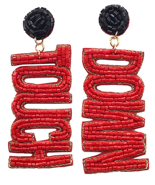 Red TOUCH DOWN Earrings